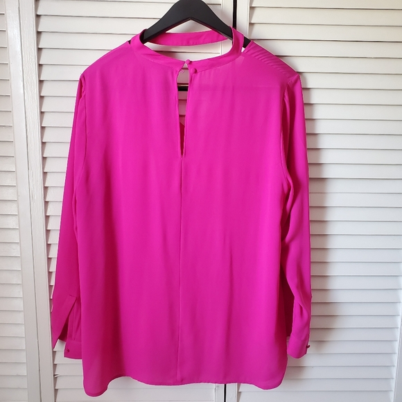 1 slate long sleeve choker blouse 1x - Picture 3 of 3